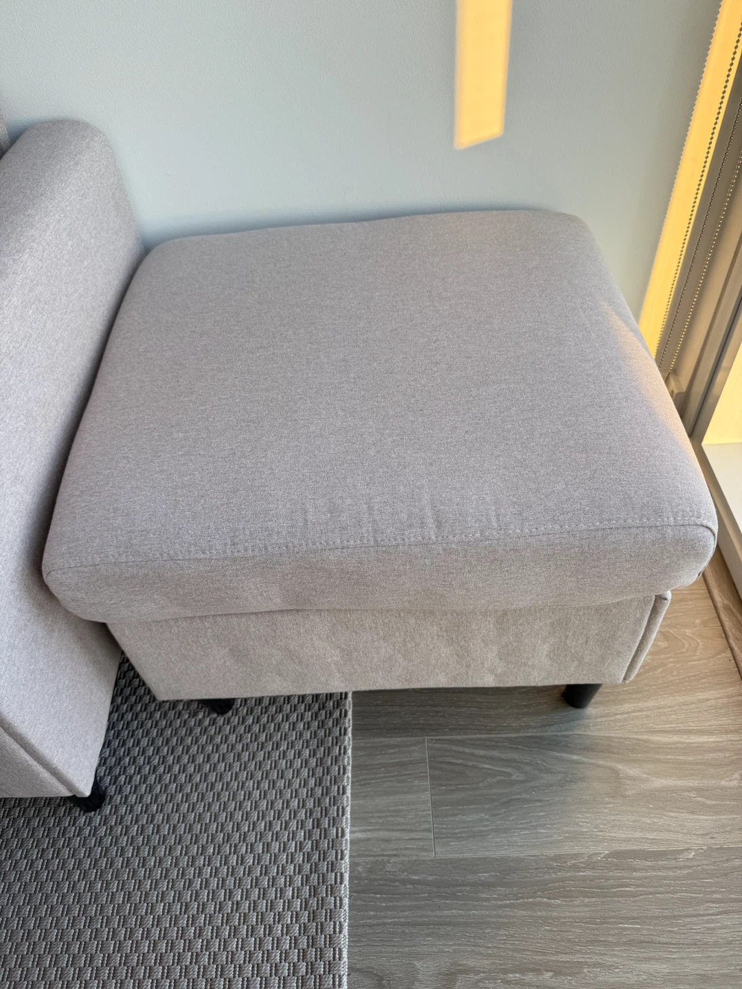 Light Beige Sofa with Ottoman - photo 2