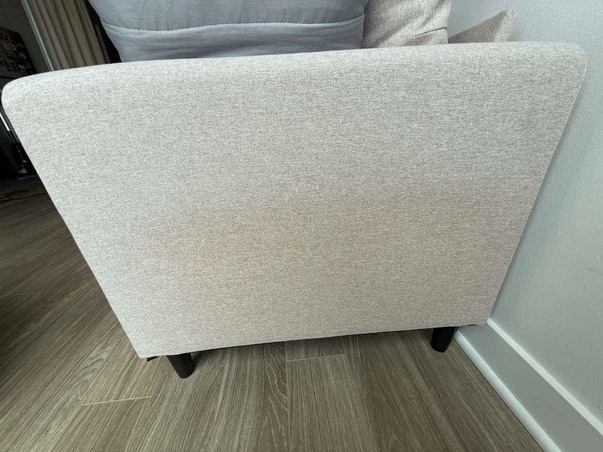 Light Beige Sofa with Ottoman - photo 4