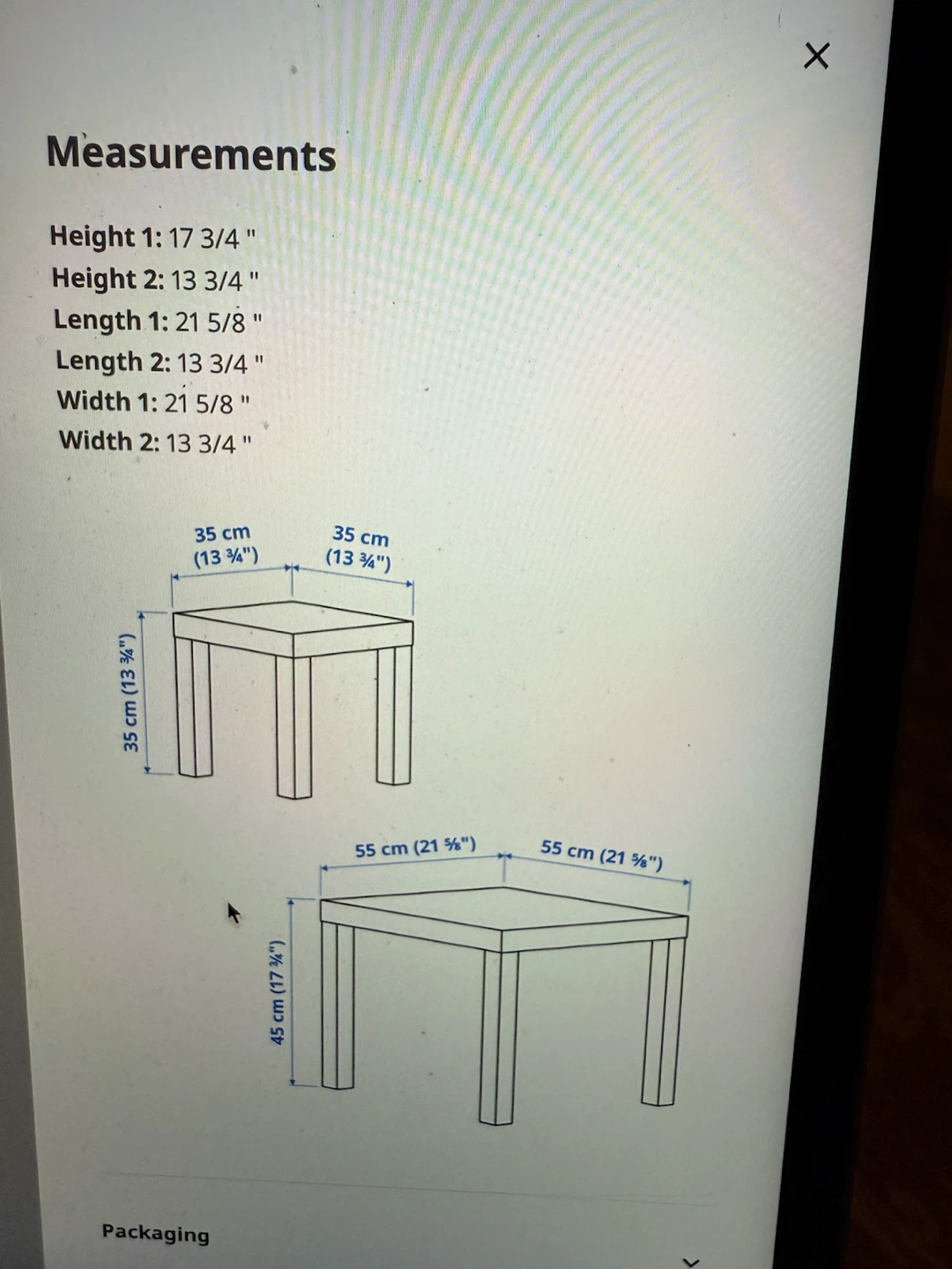 IKEA LACK Side Tables - White (Set of 2) - photo 2