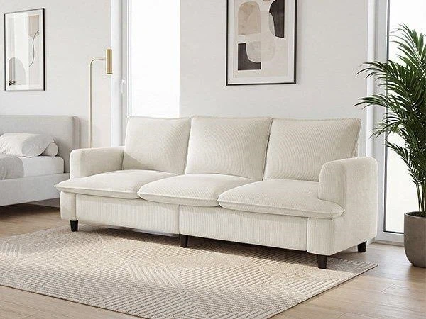 Cream Corduroy Sofa