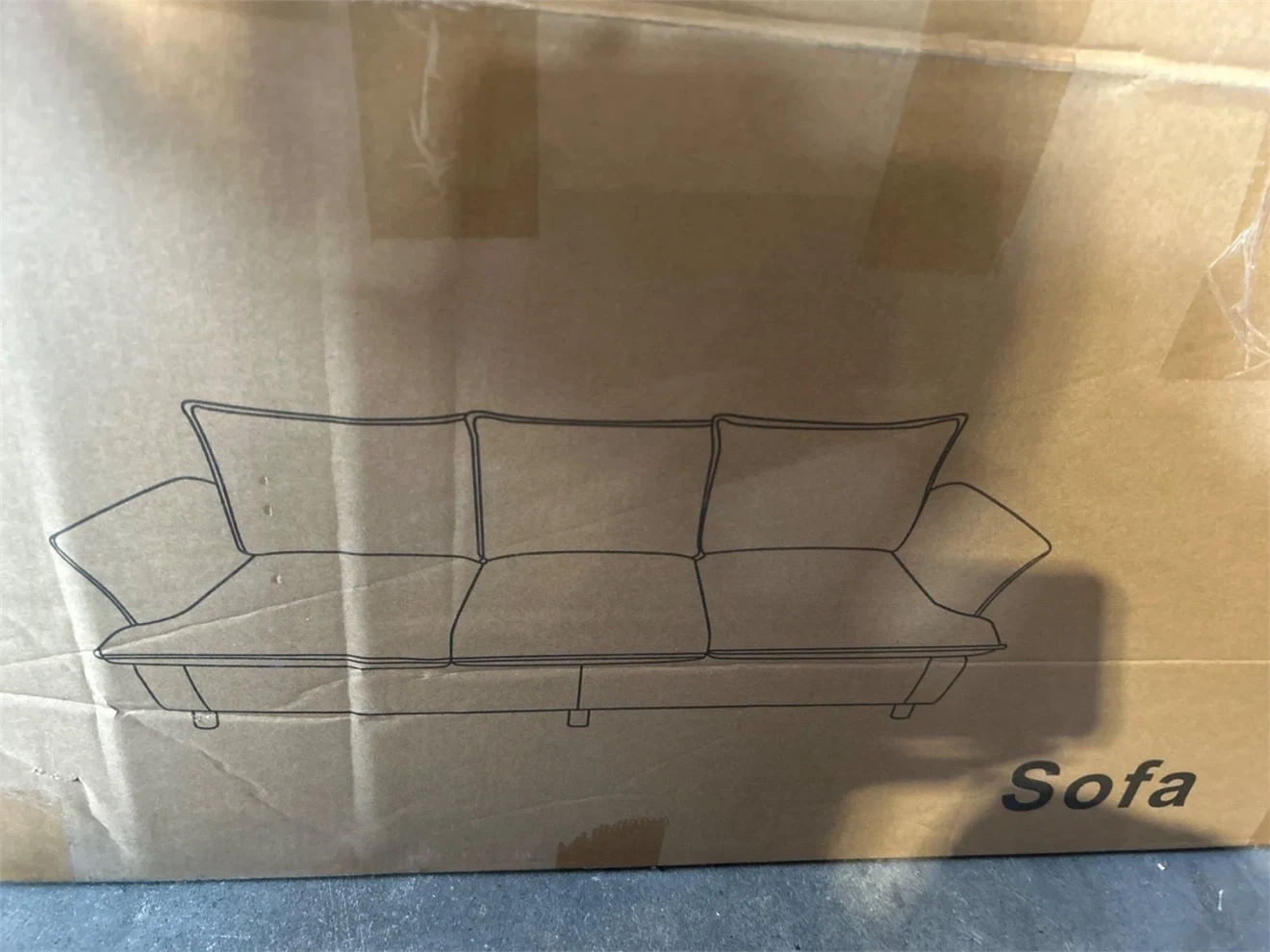 Cream Corduroy Sofa - photo 5