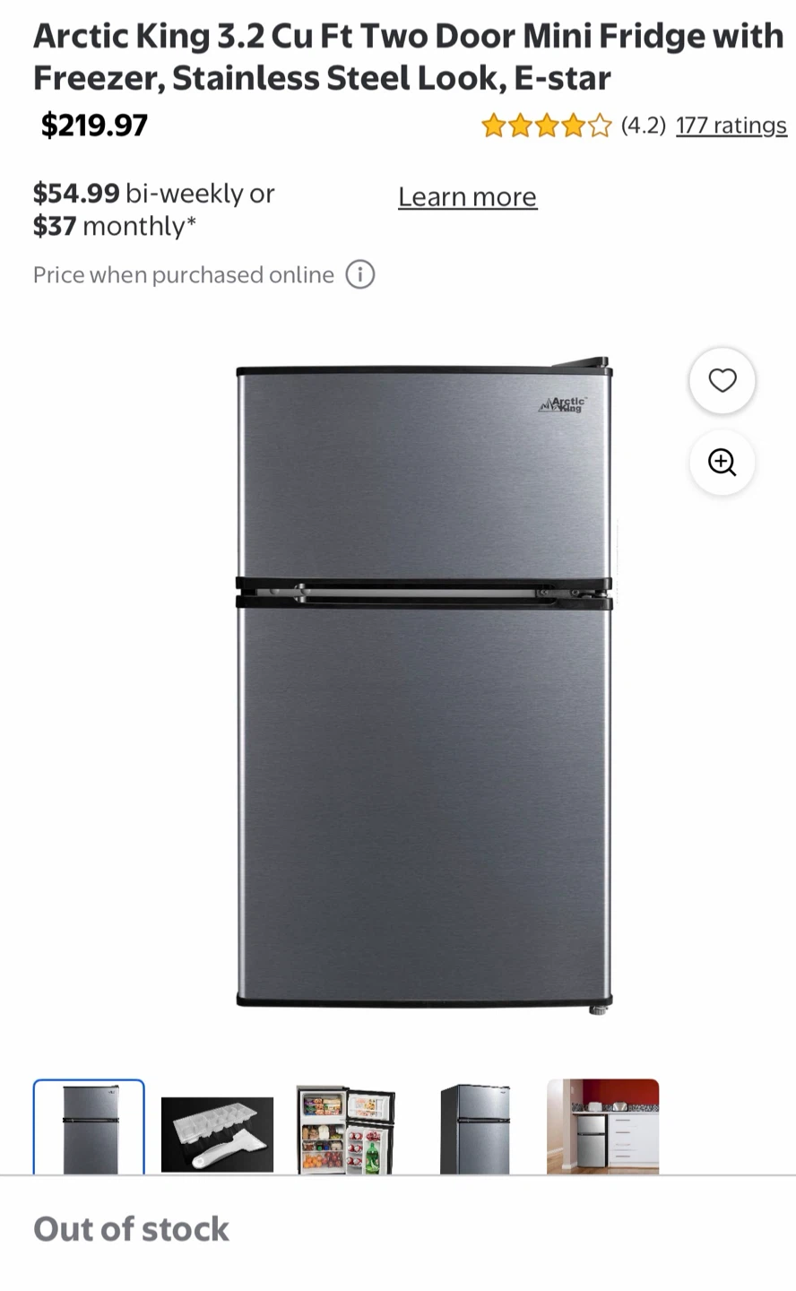 Arctic King 3.2 Cu Ft Mini Fridge with Freezer - photo 3
