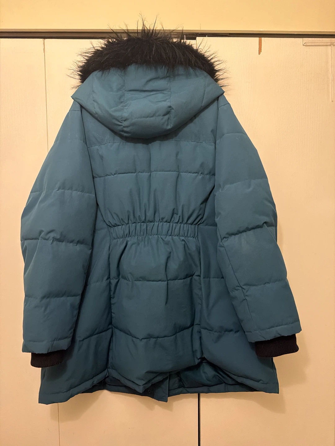 3x Teal Puffer Winter Coat with removable Faux Fur Hood - photo 5