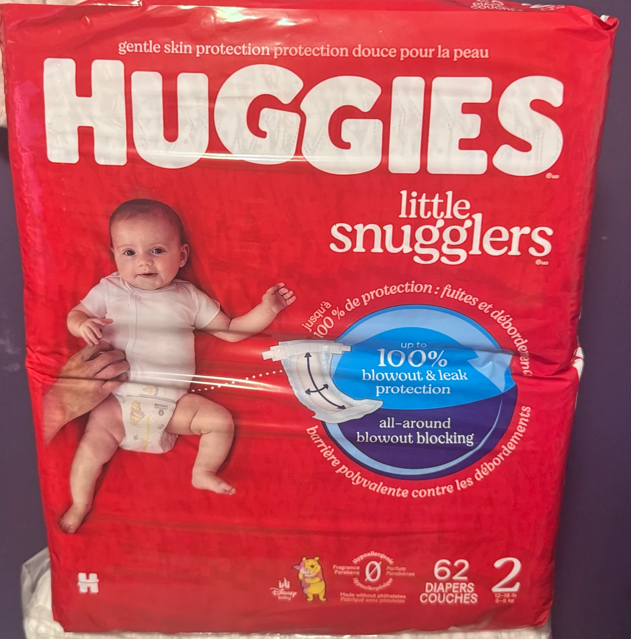 Huggies Little Snugglers Diapers - Size 2 (2 Packs, 124 ct)