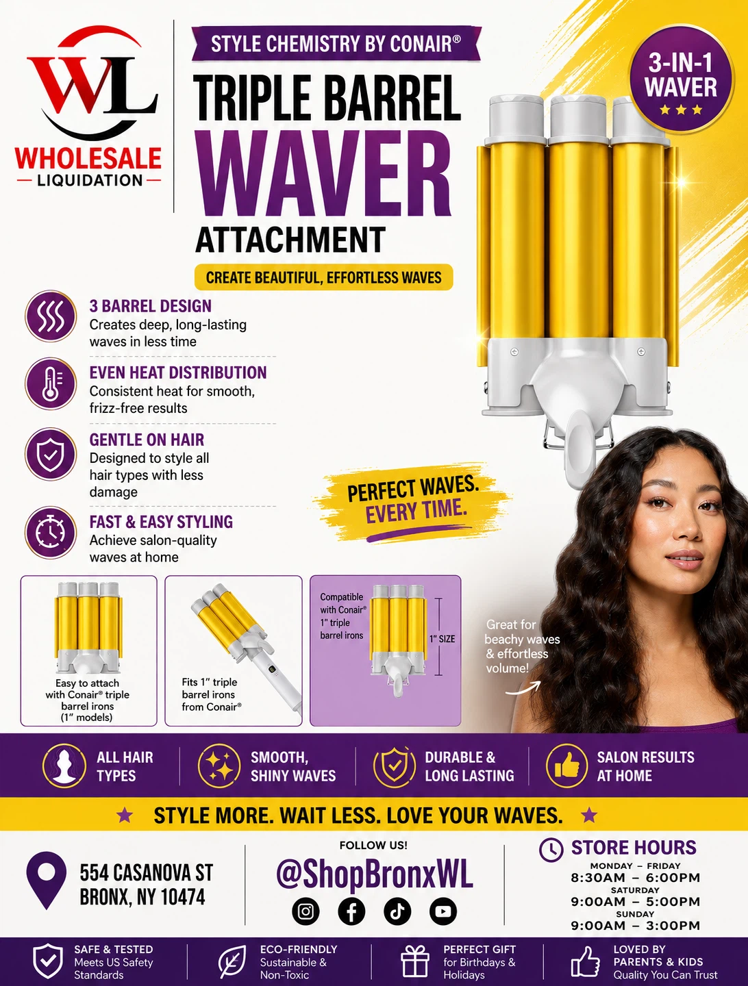 Conair Triple Barrel Waver Attachment