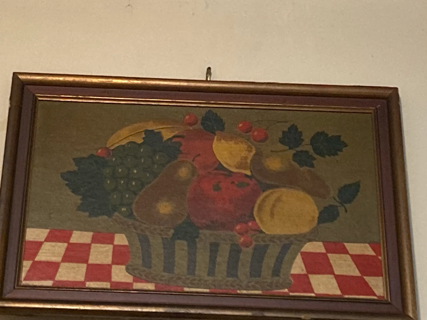 Framed Still Life Fruit Painting