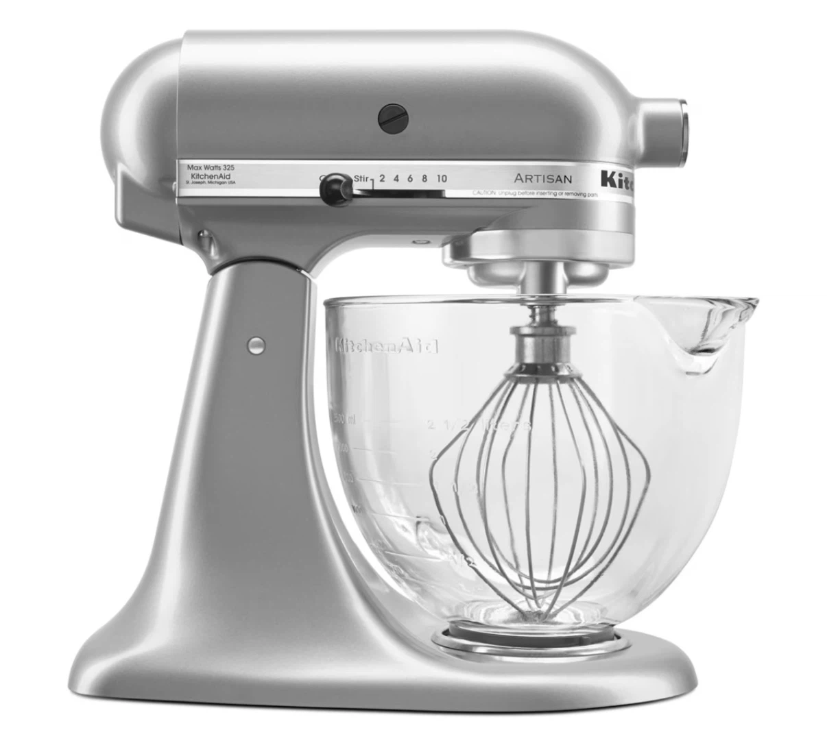 KitchenAid Artisan 5-Quart 325 watt Mixer (Silver) Plus More