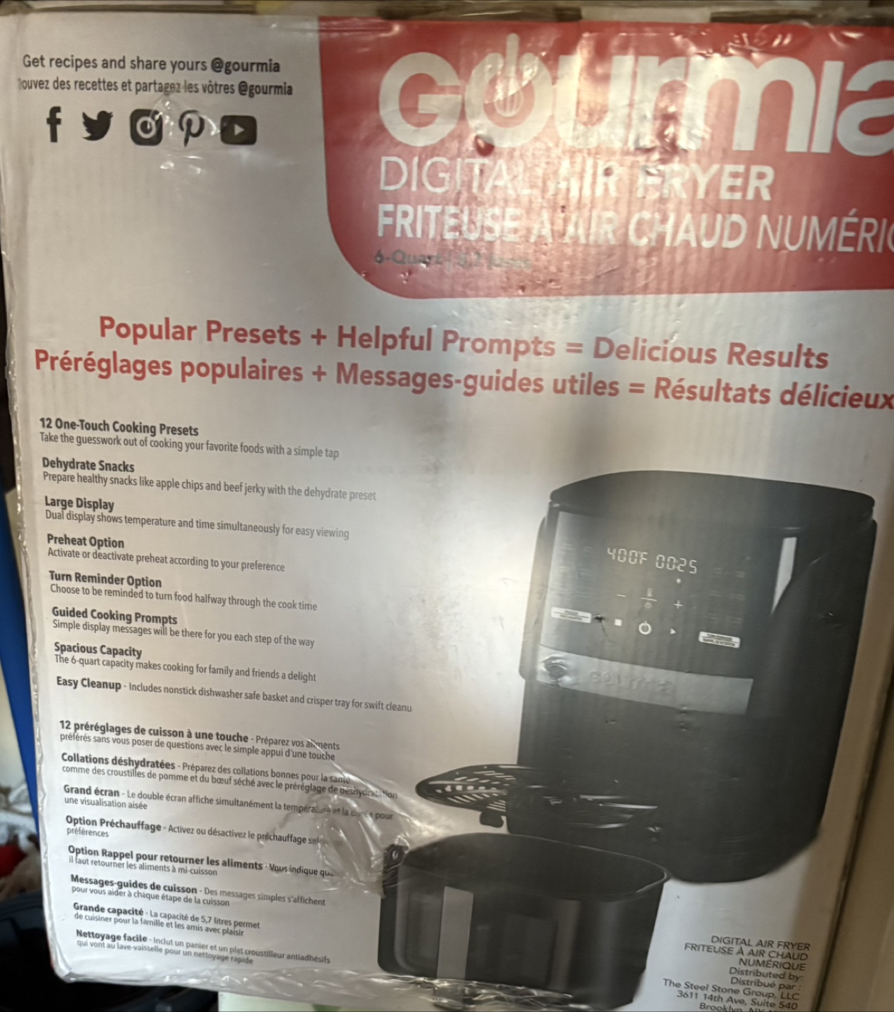 Gourmia Digital Air Fryer 6 Quart