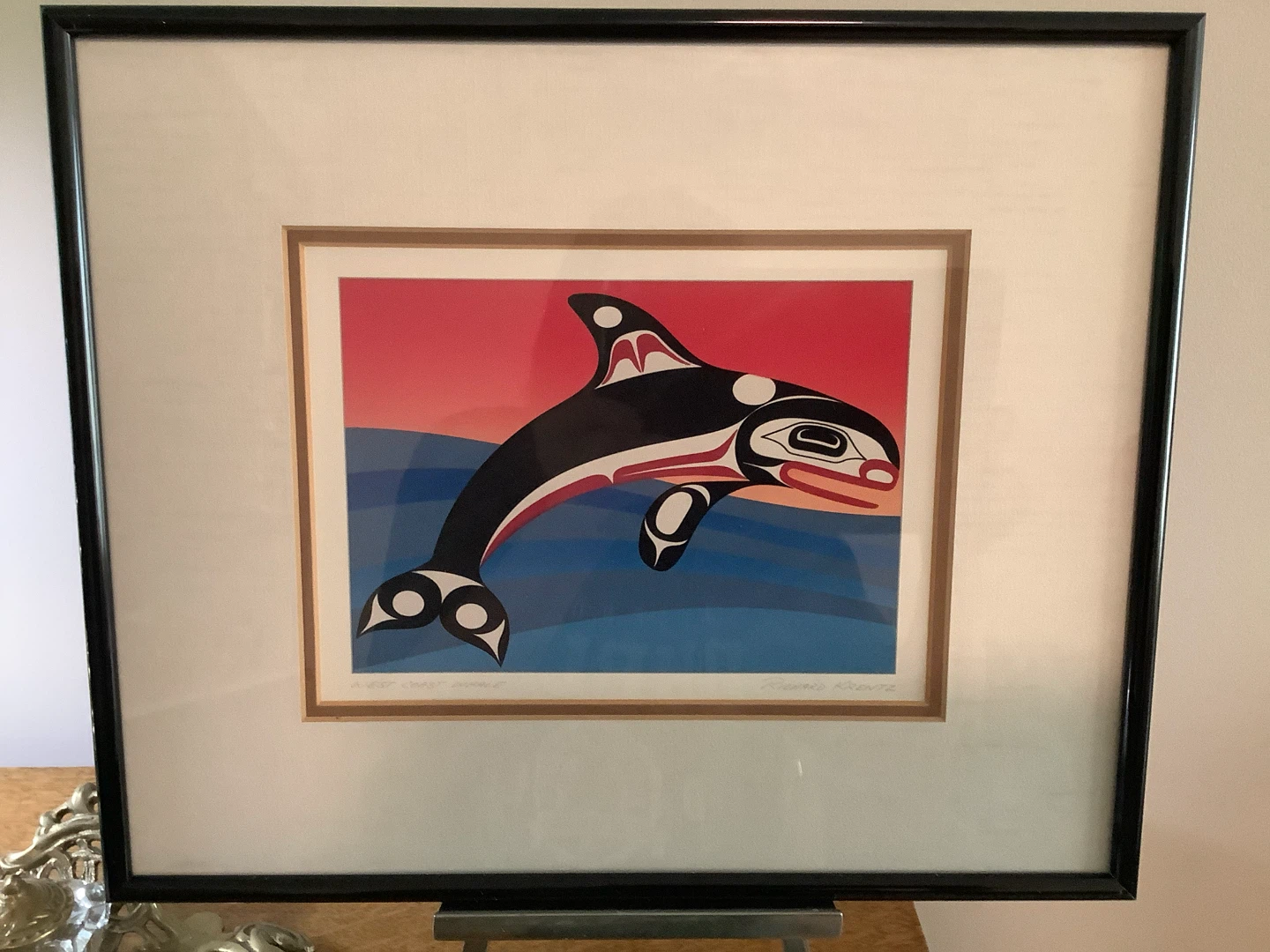 Coast Salish Artist Richard Krentz’s Print “West Coast Whale” 🐞