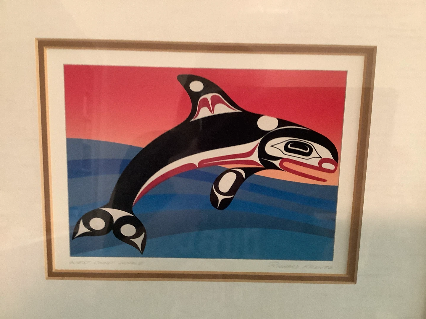 Coast Salish Artist Richard Krentz’s Print “West Coast Whale” 🐞 - photo 2
