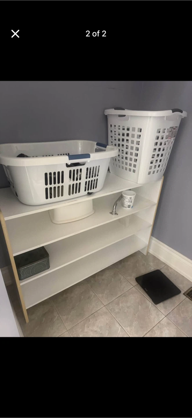 White 4-Shelf Storage Unit