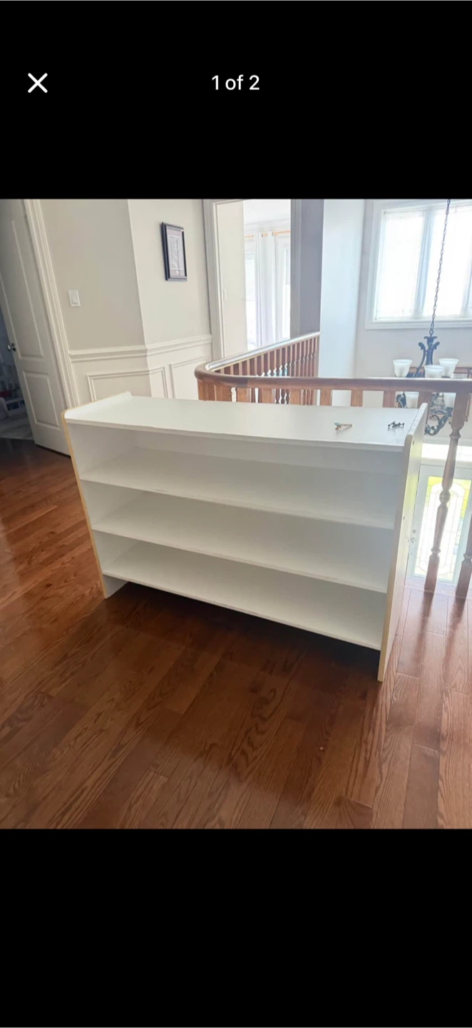 White 4-Shelf Storage Unit - photo 2