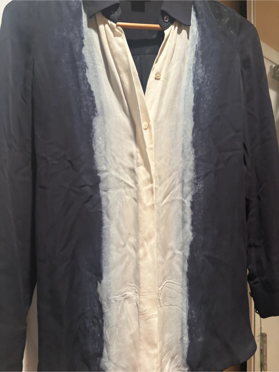Vince Silk Button-Up Shirt, size  0 - photo 3