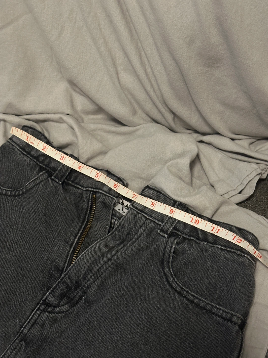 Charcoal Denim Mini Skirt - photo 3
