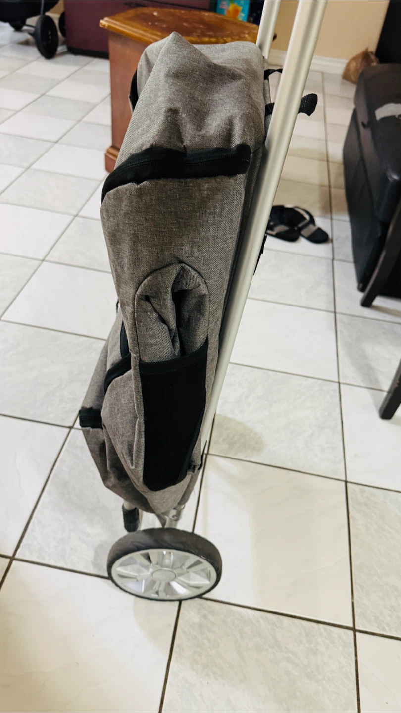Grey Rolling Shopping Cart - photo 3