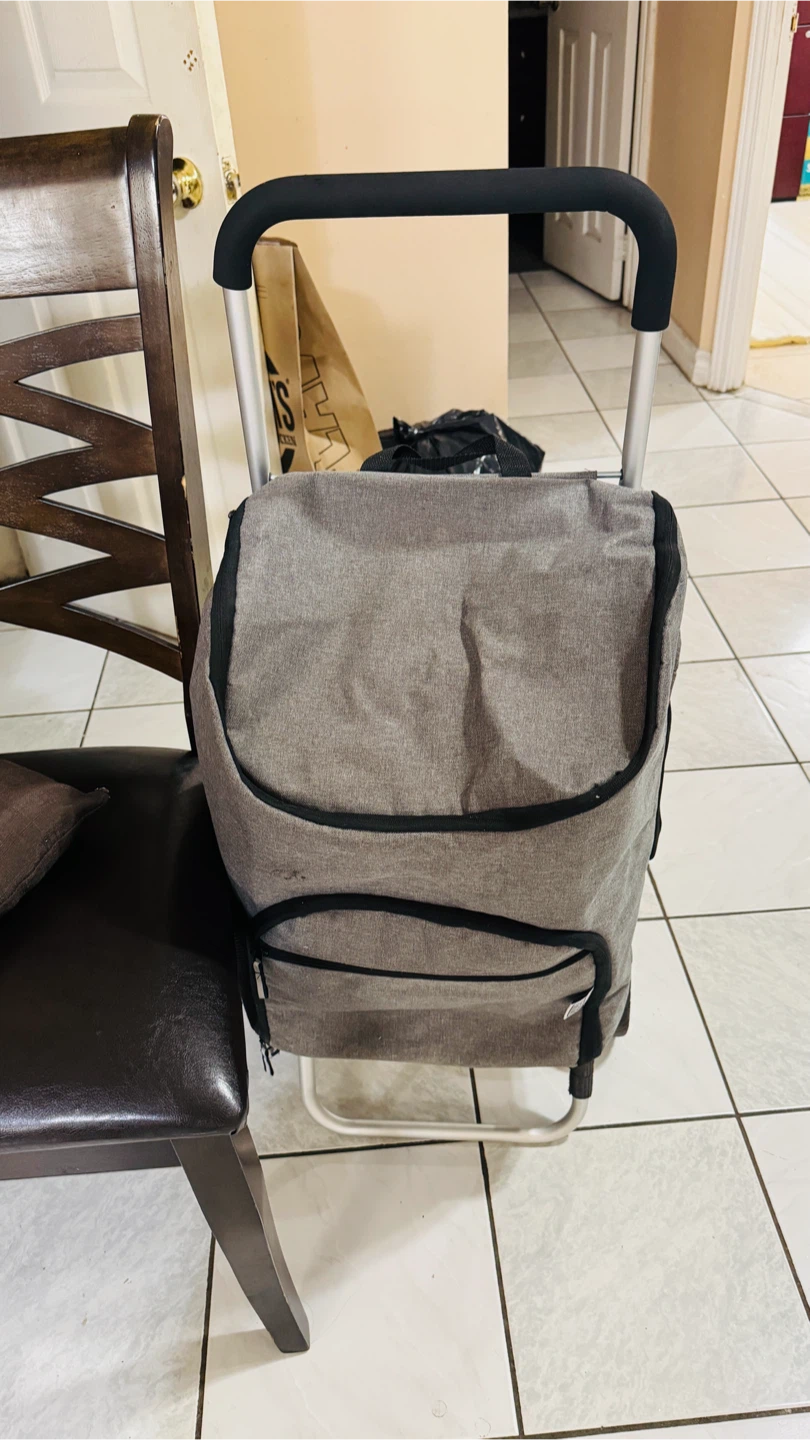 Grey Rolling Shopping Cart - photo 4