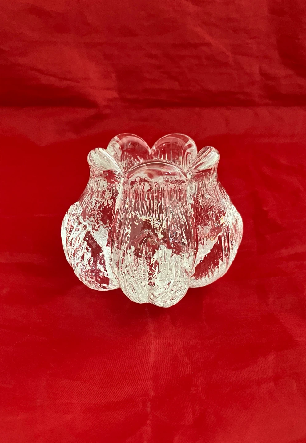 MATS JONASSON ROSEBUD Candle Holder for Kosta Boda, Sweden