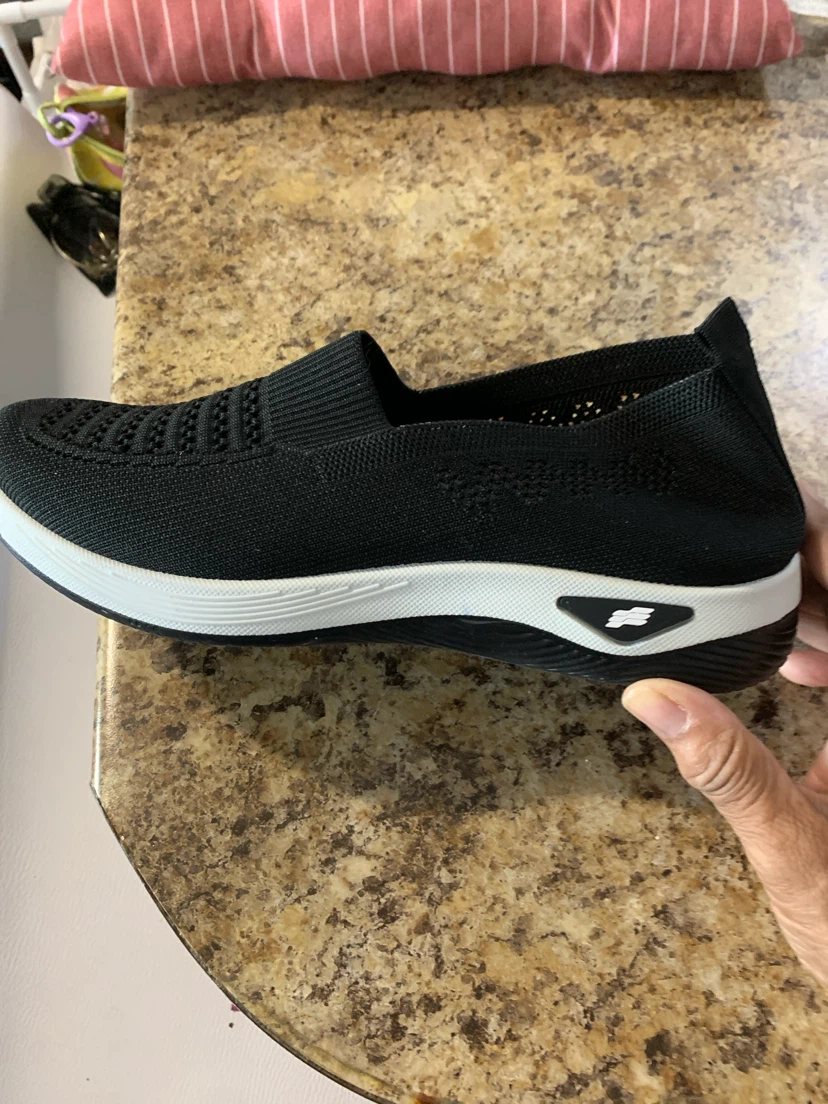 Women's Black Slip-on Sneakers