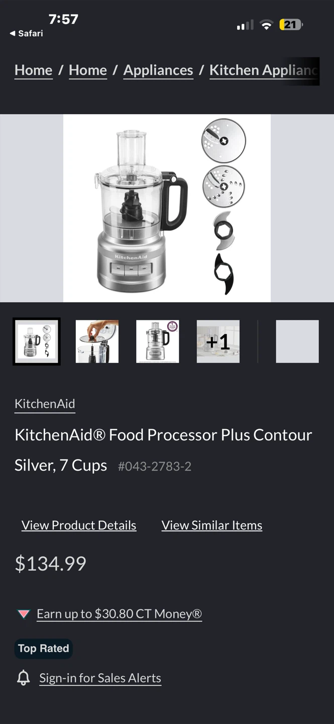 KitchenAid Food Processor - Contour Silver