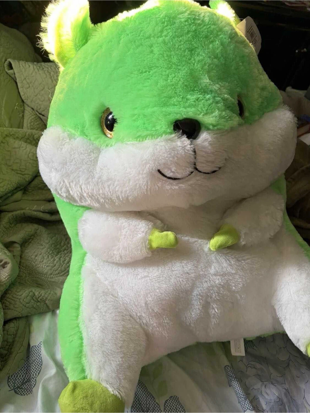 Belly Buddy Lime Green Hamster Plush - photo 4