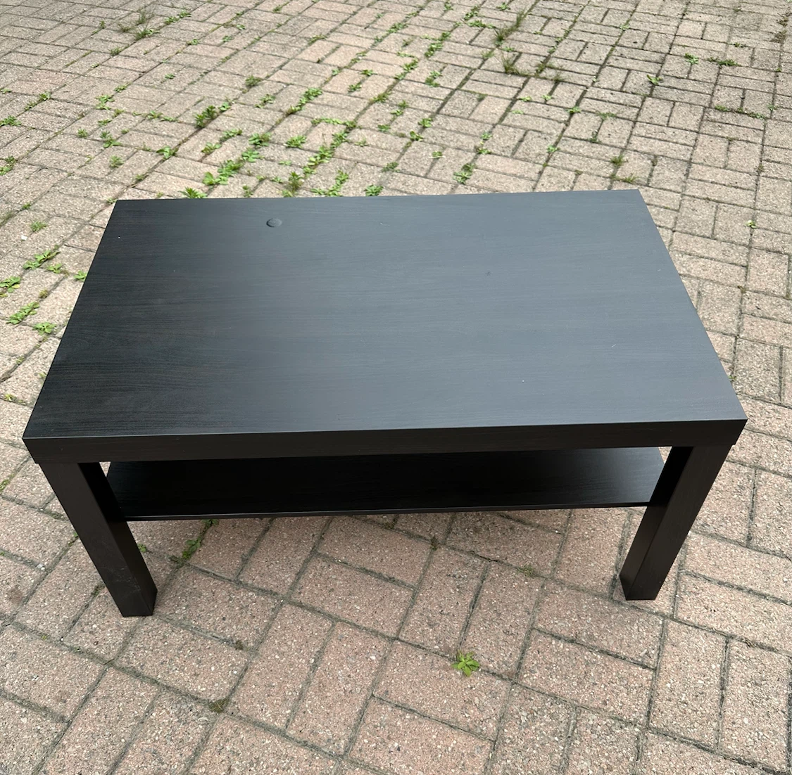 Black Coffee Table with Shelf