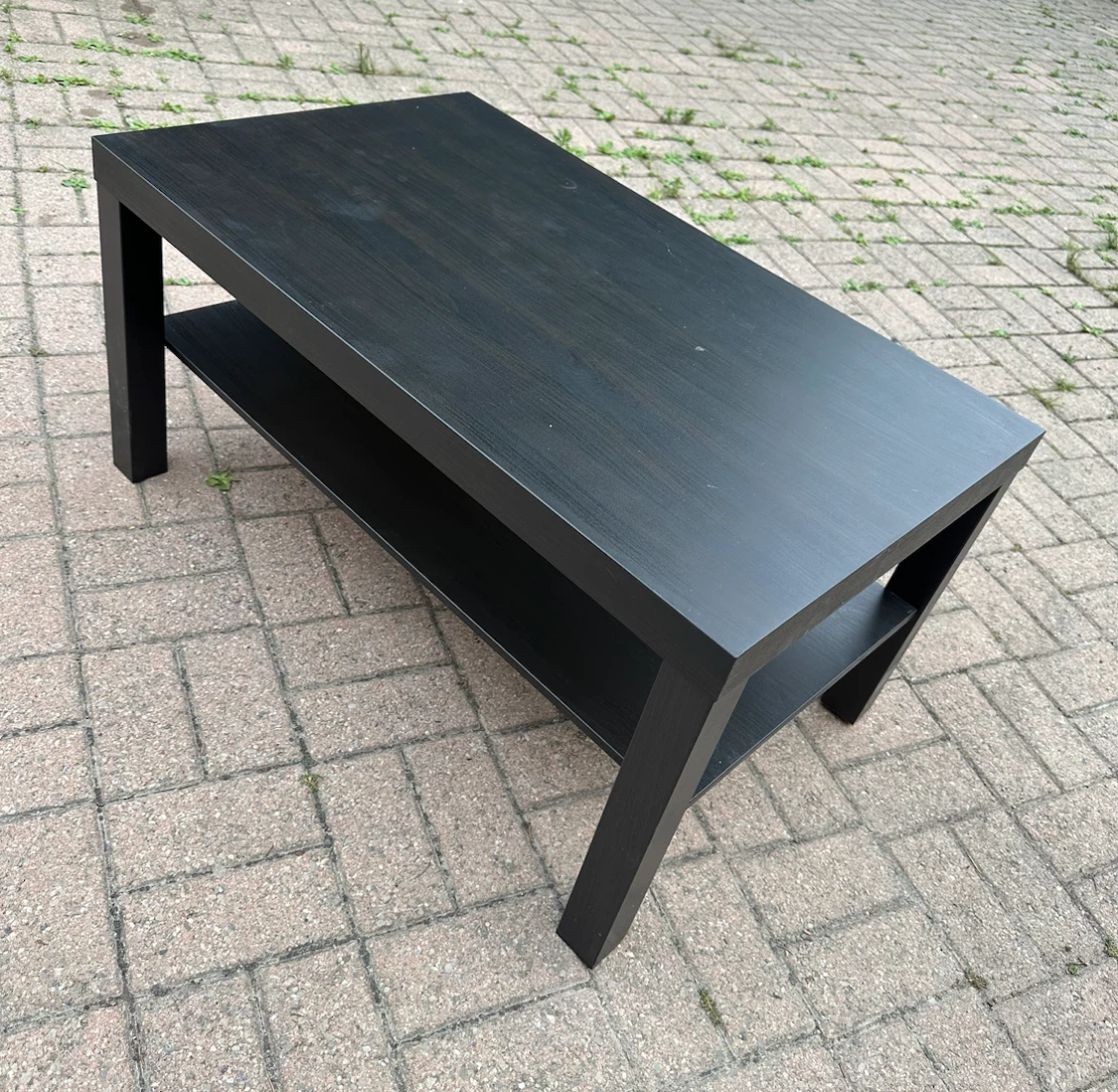 Black Coffee Table with Shelf - photo 2