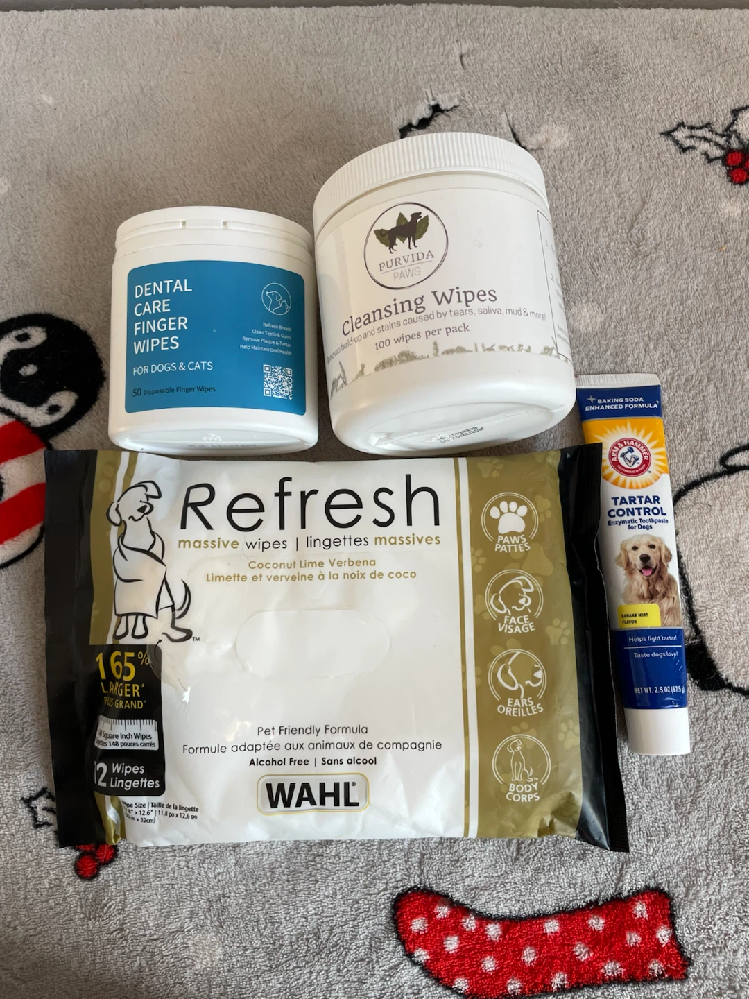 Dog Wipes & ToothPaste Lot