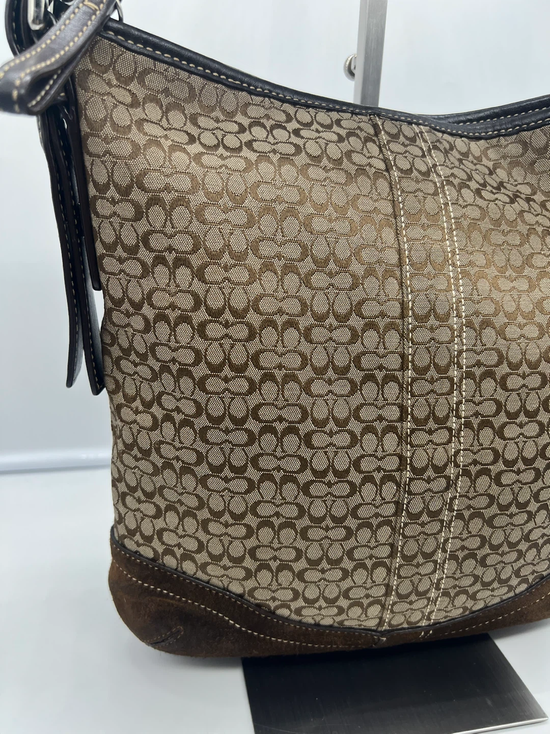 COACH F10944 Y2K Demi Jacquard Brown Mini Duffle Crossbody Bag - photo 2