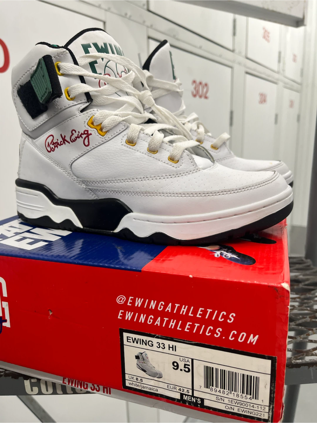 Ewing Athletics 33 Hi White/Jamaica Size 9.5 - photo 2