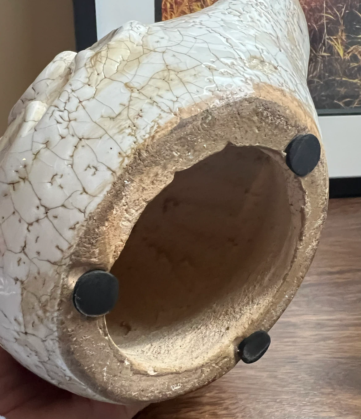 Large Crackle Glaze Ceramic Bird  – Farmhouse Decor - photo 4