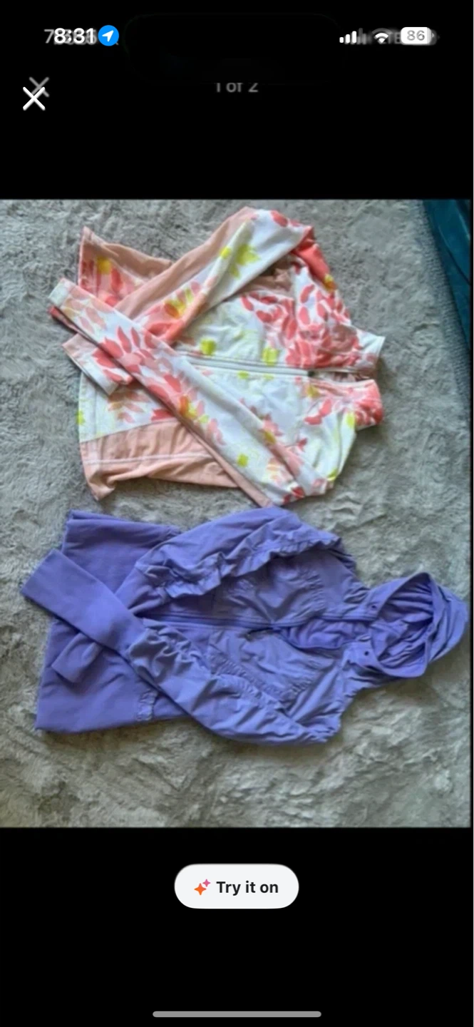 Lululemon Bundle of 2 Hoodies - Floral Print & Lavender