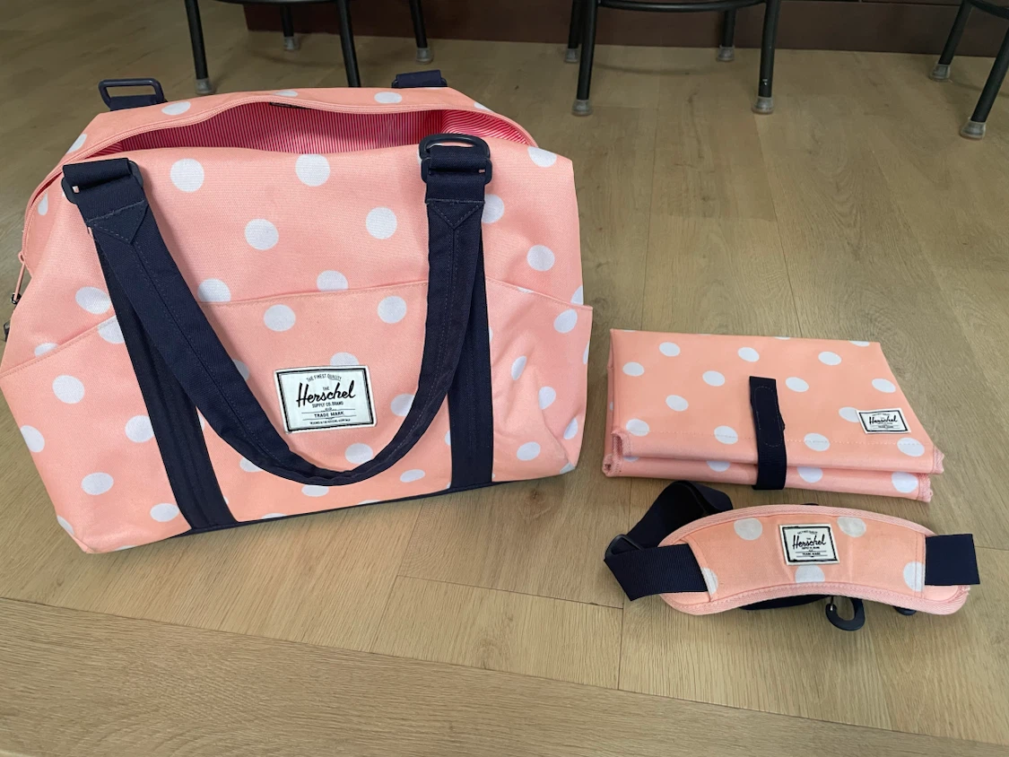 Herschel Diaper Bag with Changing Pad and Strap