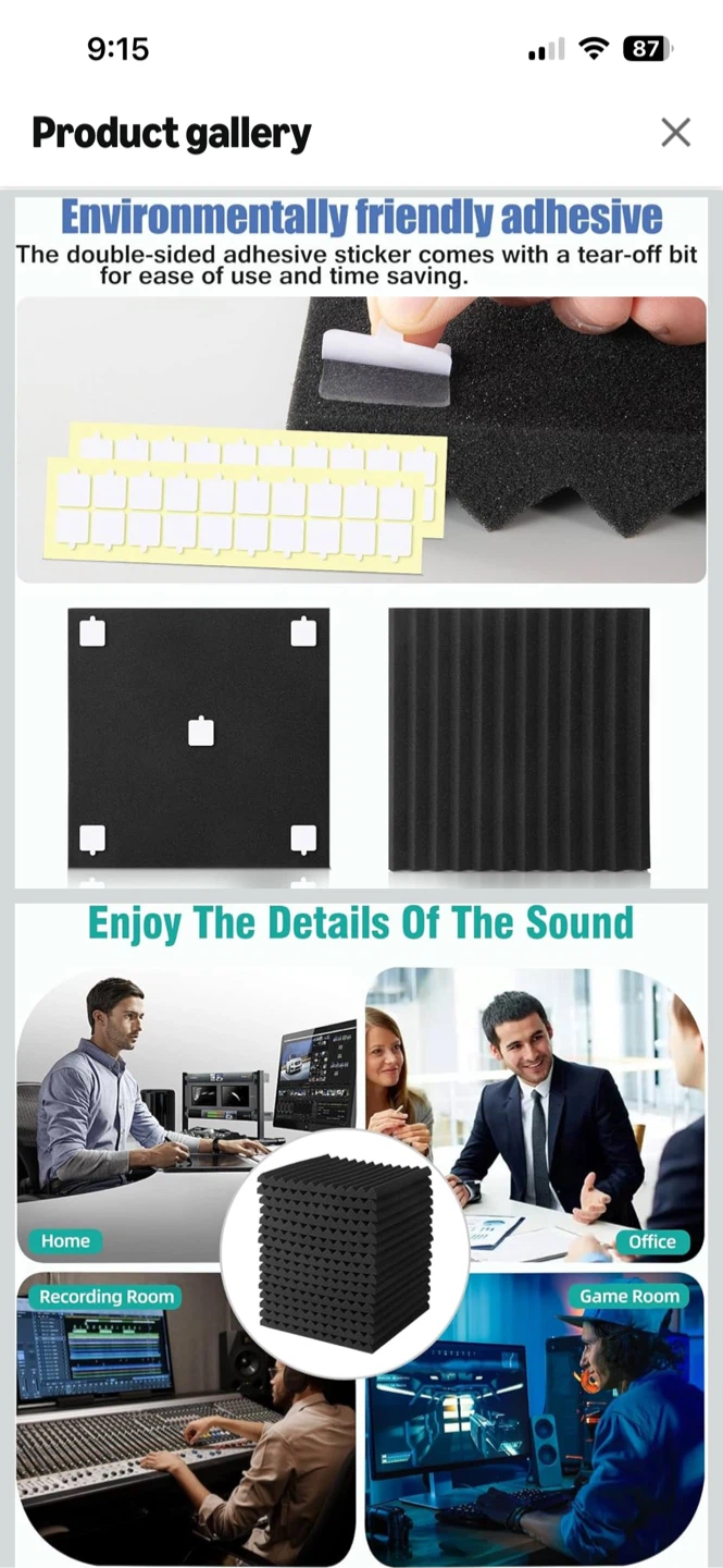 50 Pack Acoustic Foam Panels - photo 3