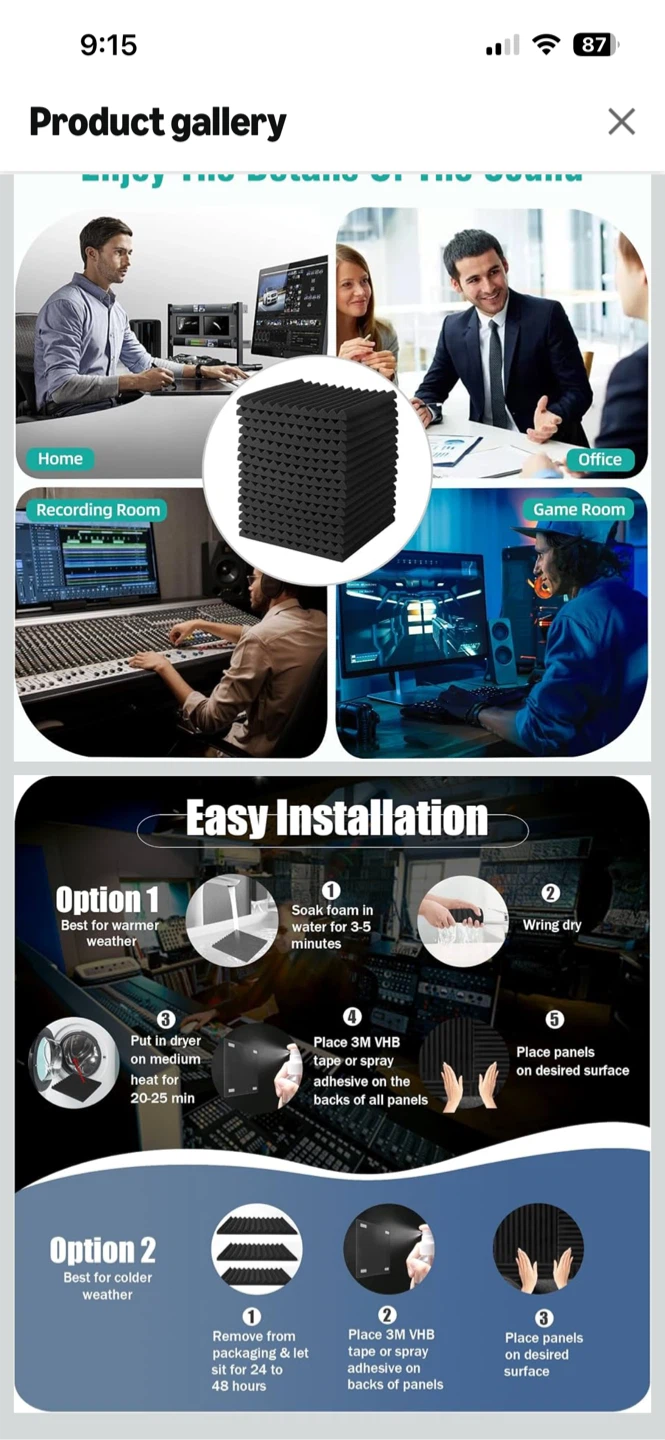 50 Pack Acoustic Foam Panels - photo 4