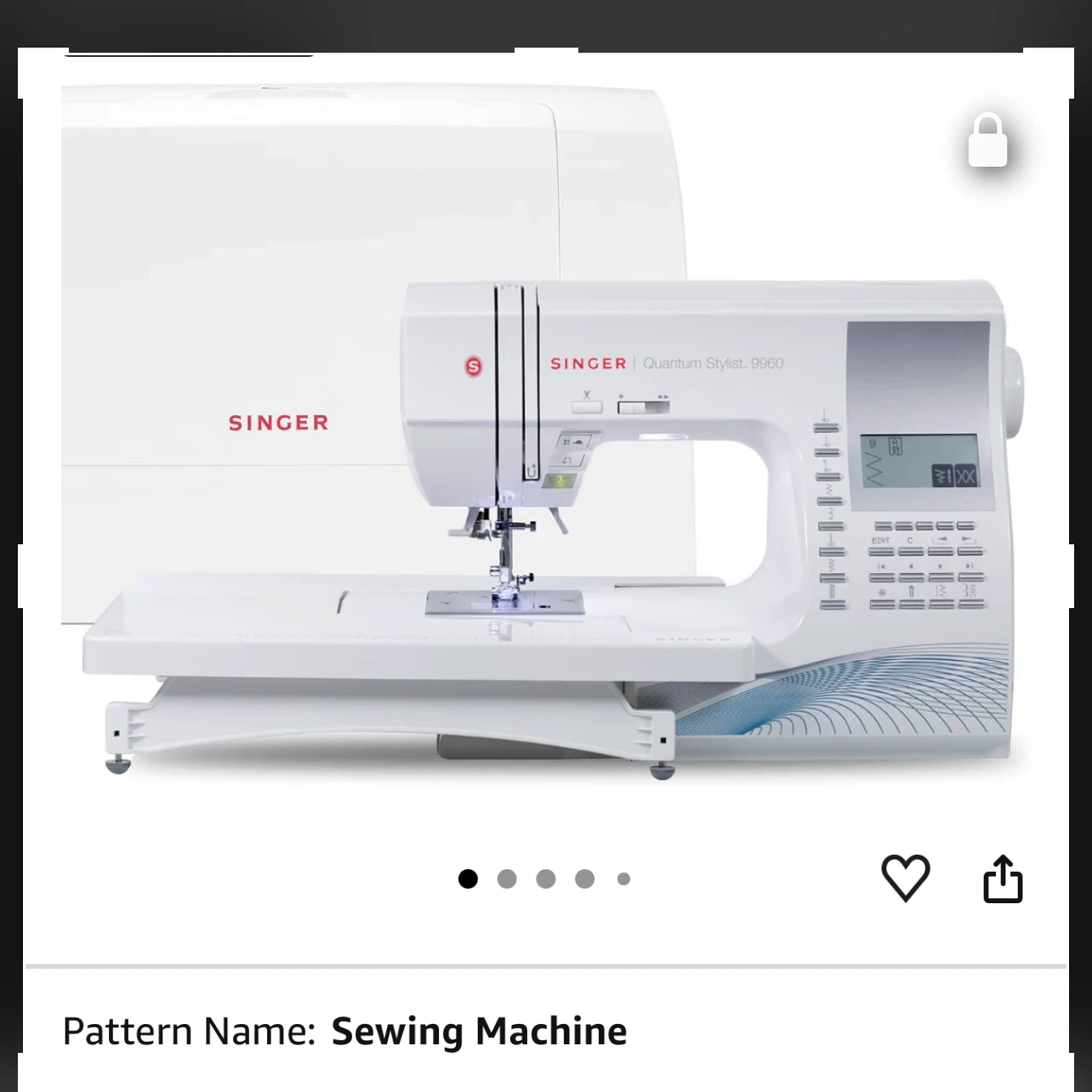 Singer 9960 sewing machine
