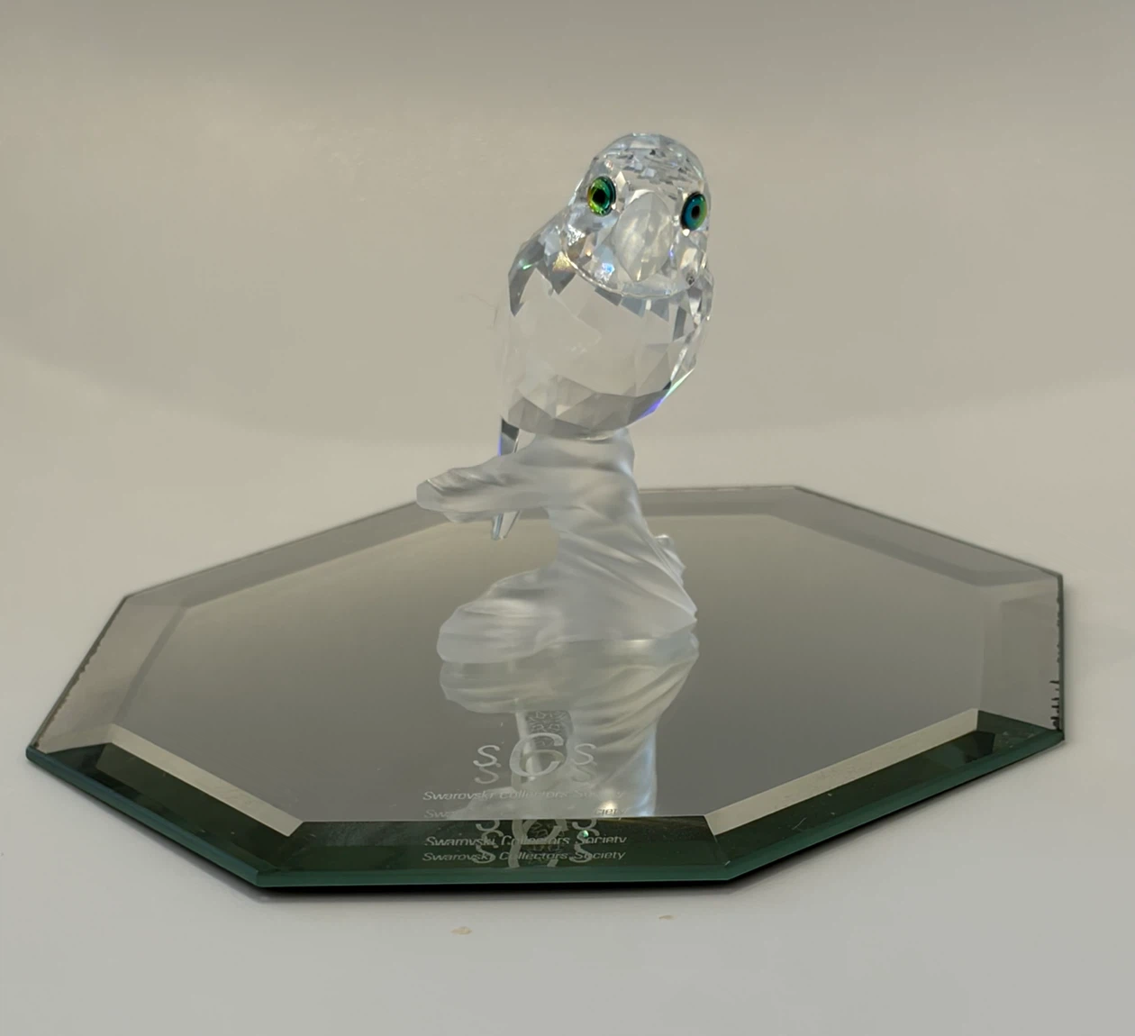 Swarovski Crystal Budgie Figurine (plate not included)