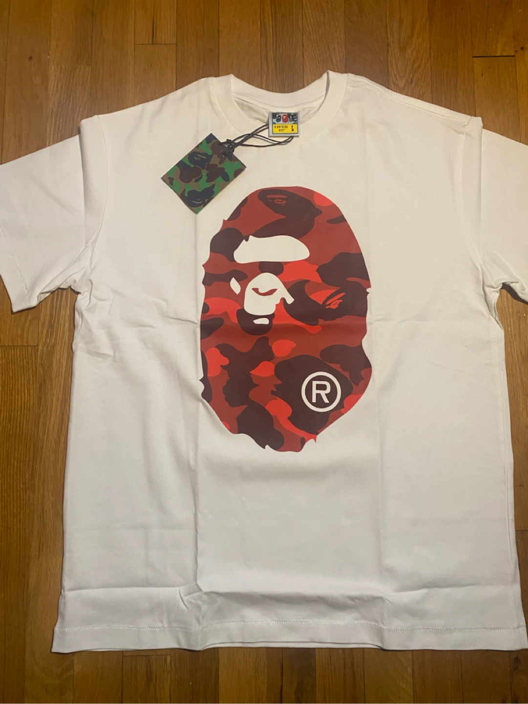 BAPE Color Camo Ape Head Tee (Red/White)(READ DESCRIPTION)