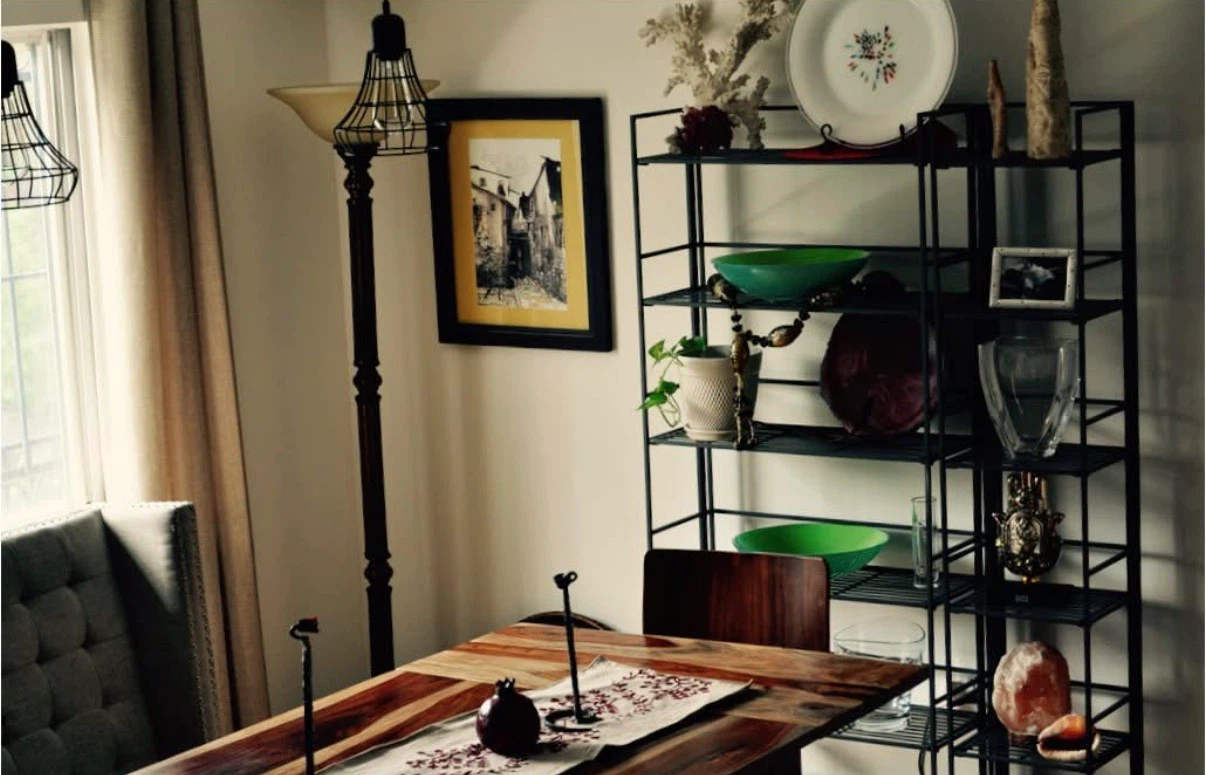 Wooden Dining Table with Natural Wood Grain - photo 2