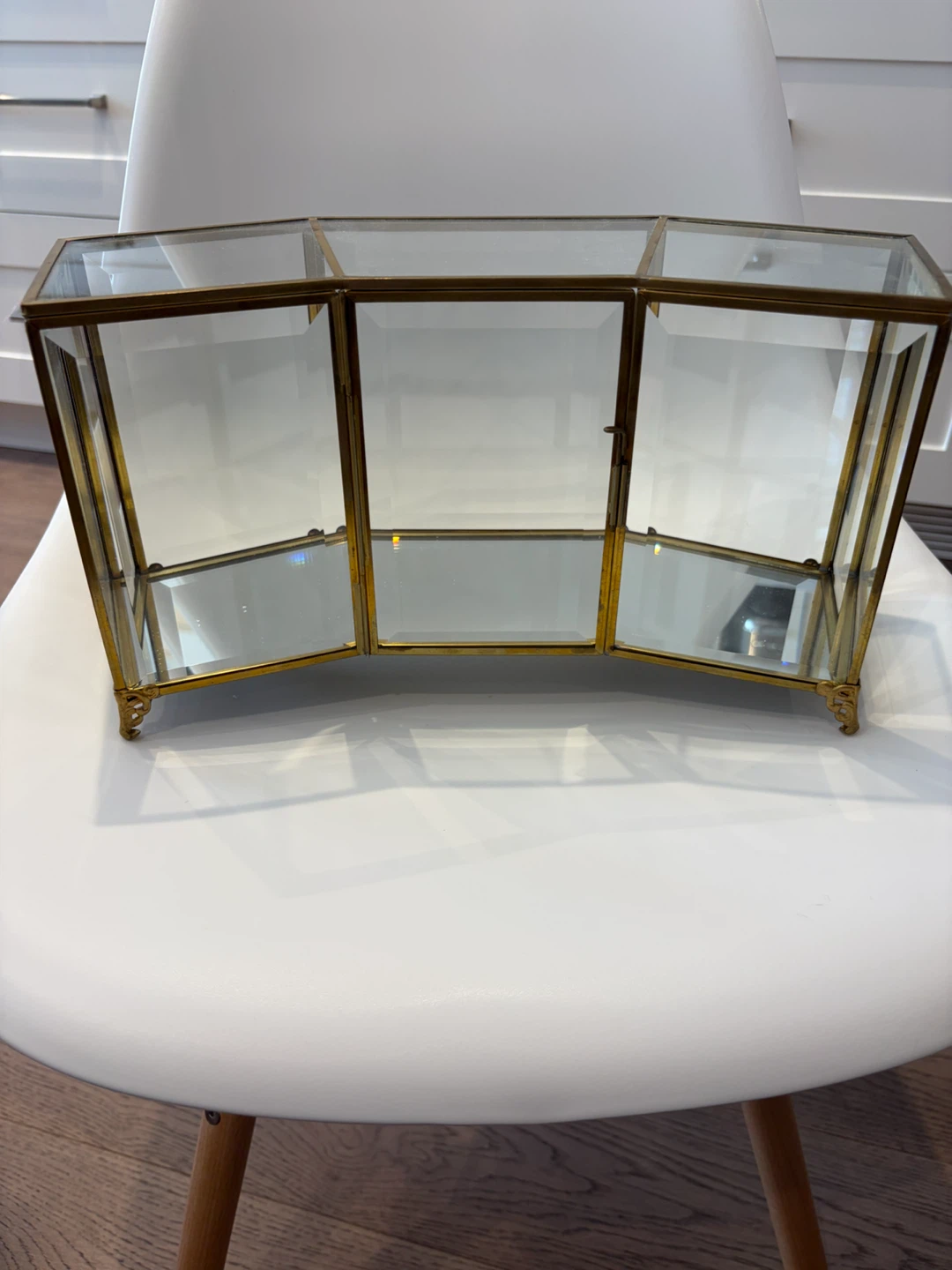 Glass and Brass Display Box Organizer - photo 2