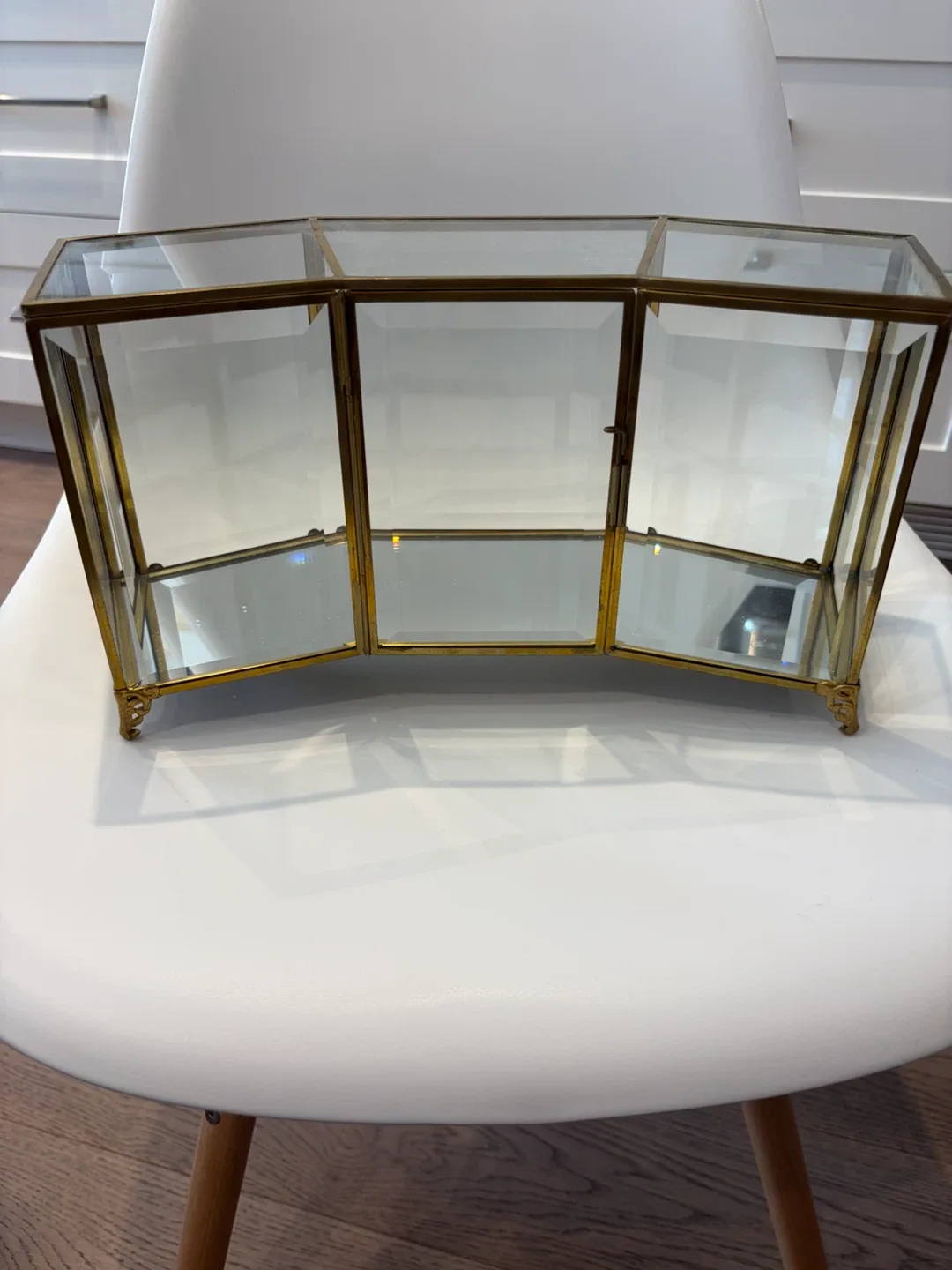 Glass and Brass Display Box Organizer - photo 2