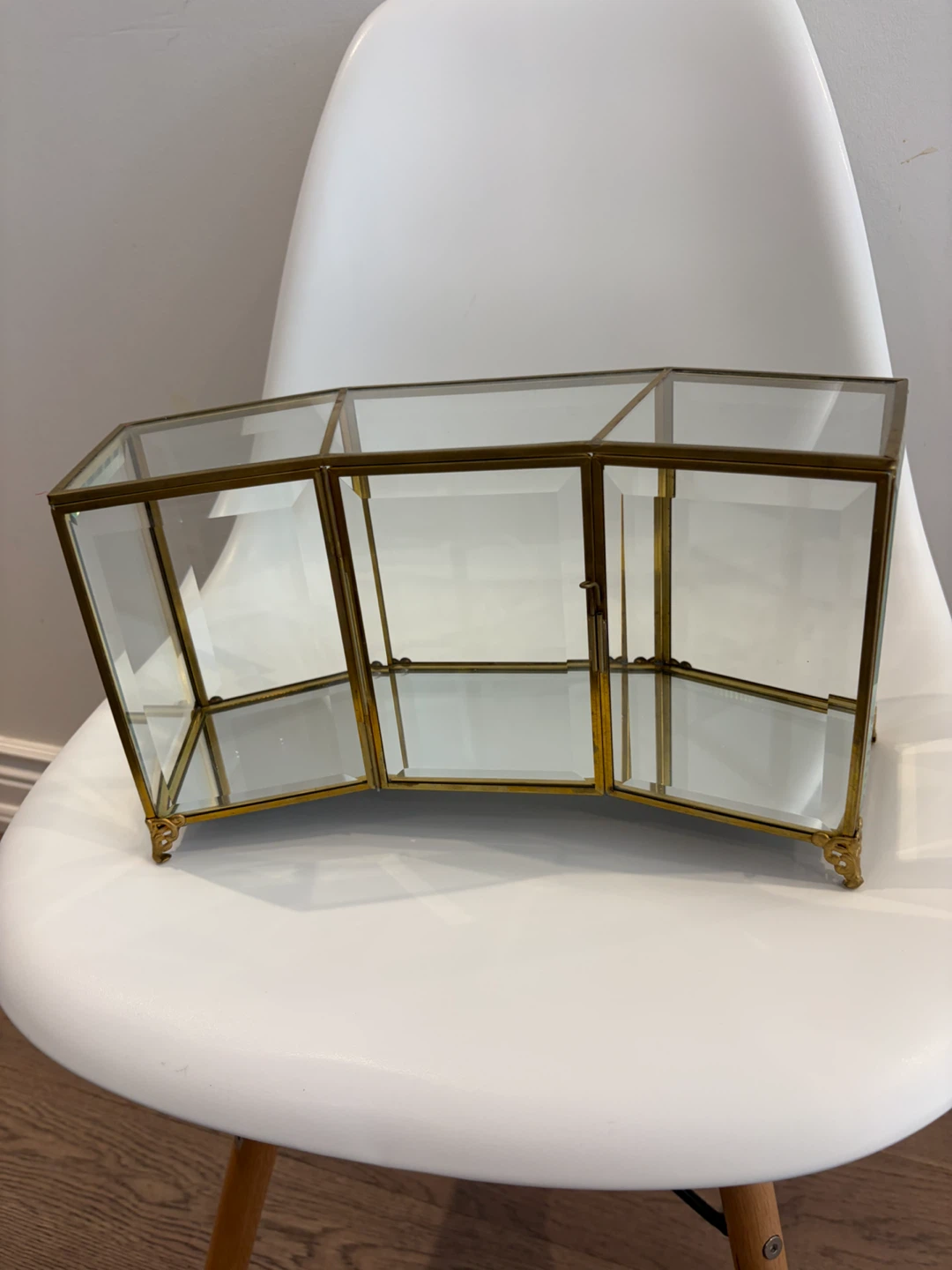 Glass and Brass Display Box Organizer - photo 4