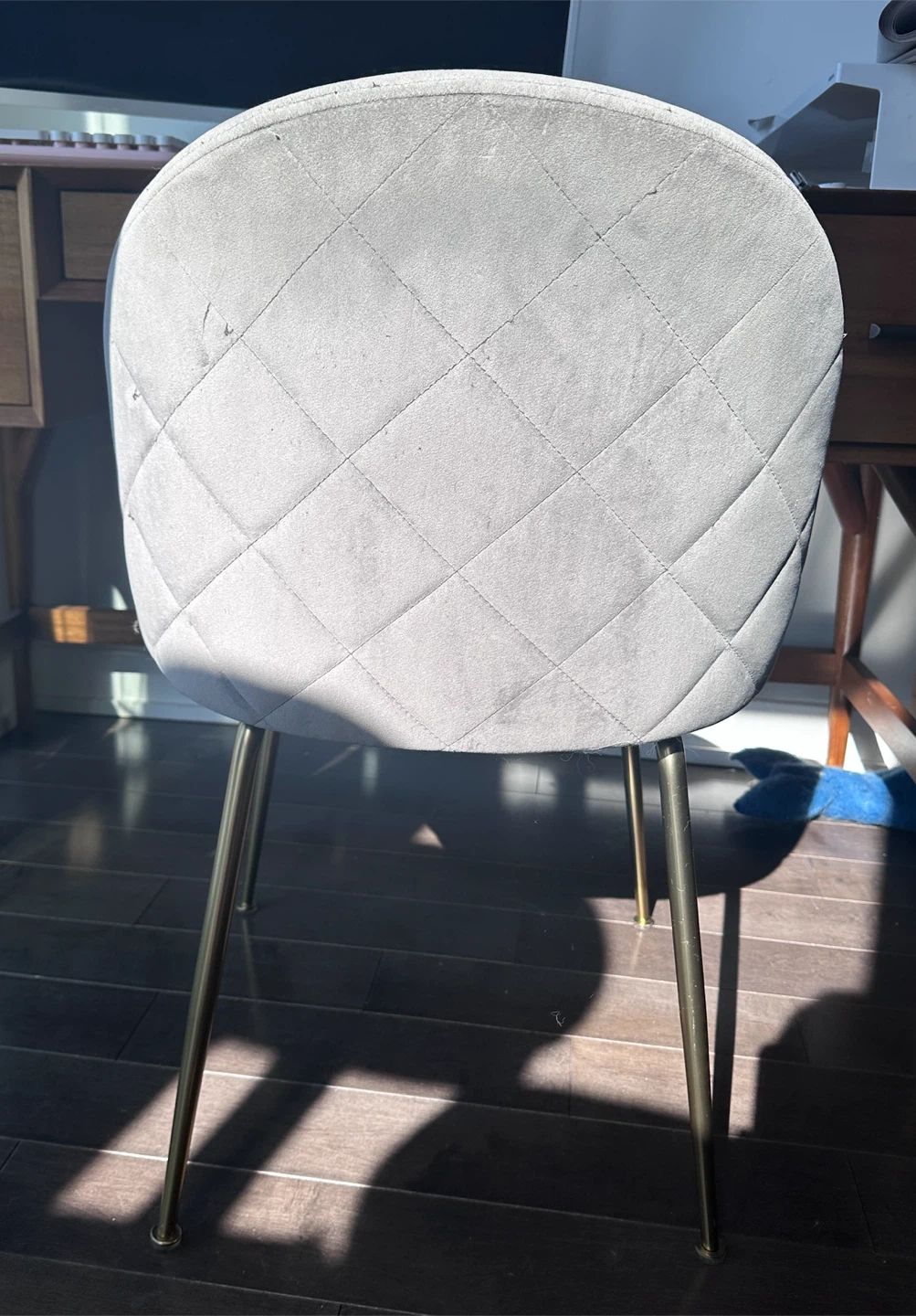 Structube Grey Chair with Gold Legs - photo 3