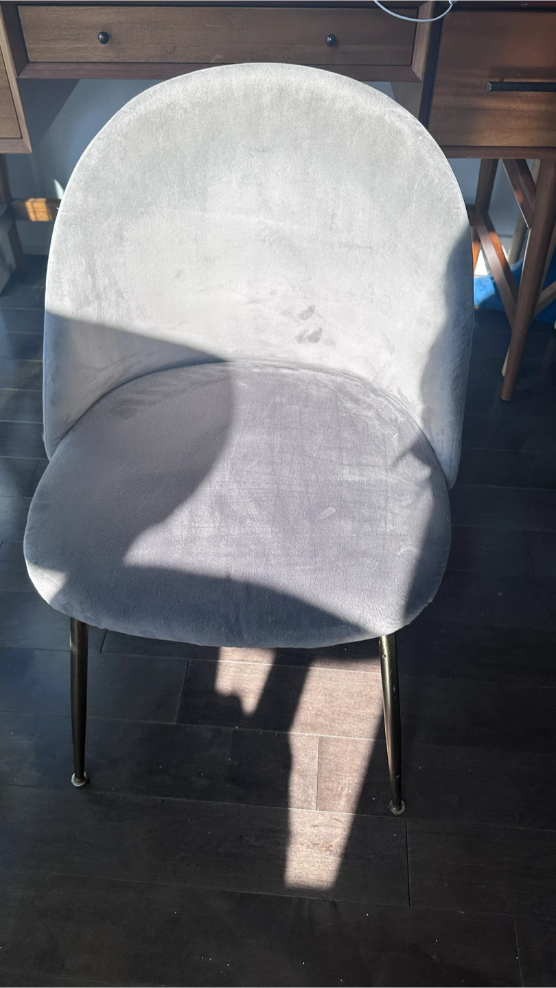 Structube Grey Chair with Gold Legs - photo 5