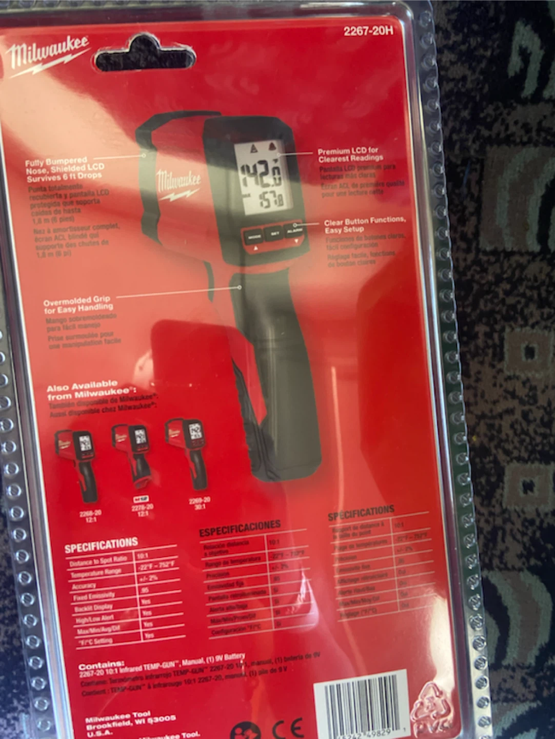 Milwaukee 10:1 Infrared Temp-Gun 2267-20H - photo 3