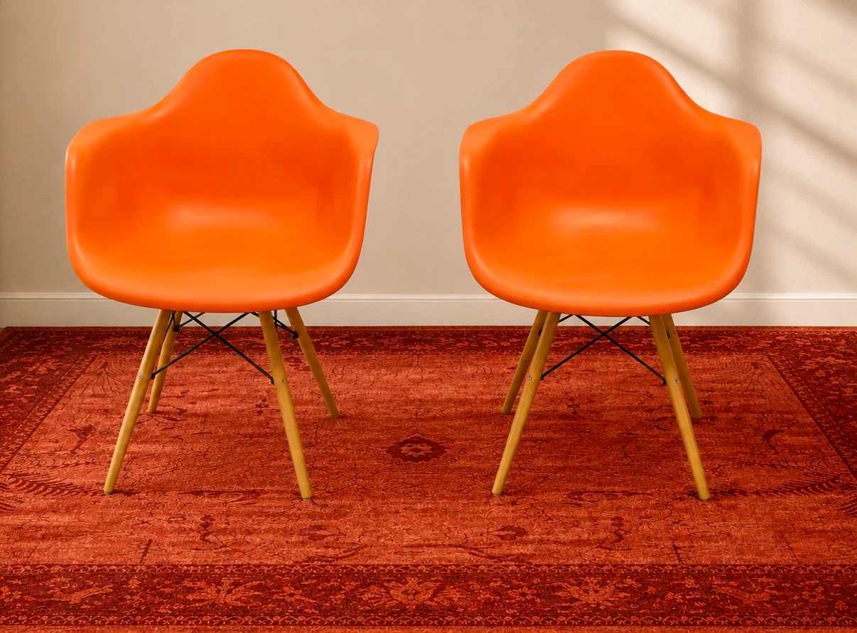 Pair of Orange Accent Chairs - Flash Furniture Alonza Series - photo 2