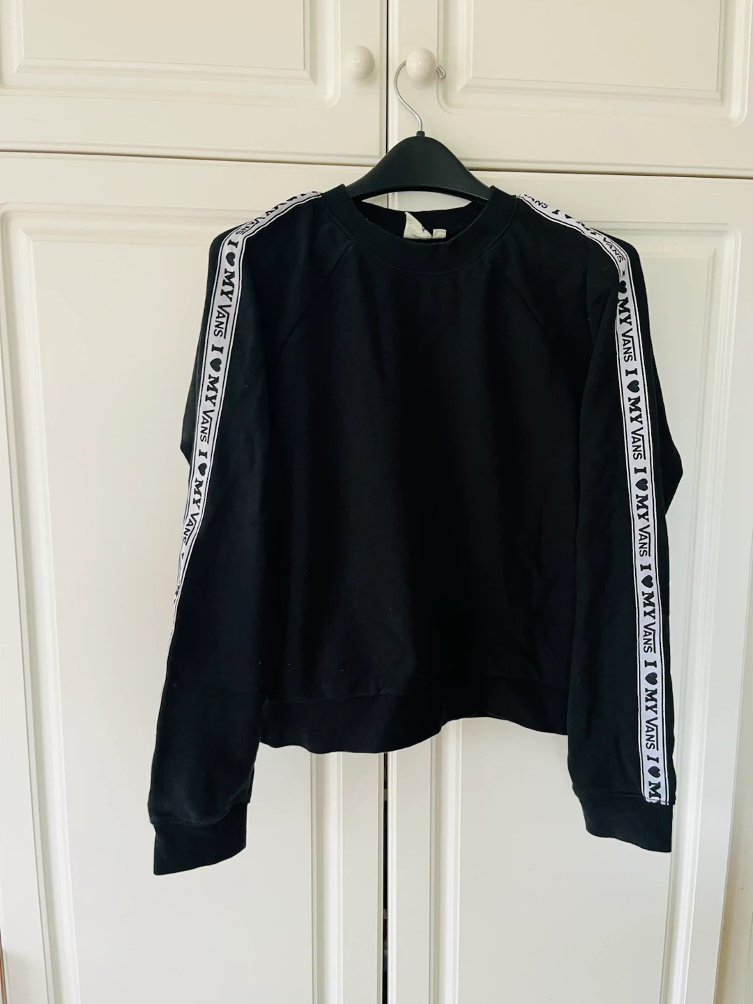 Ladies I Love My Vans Black/White Crew Sweatshirt