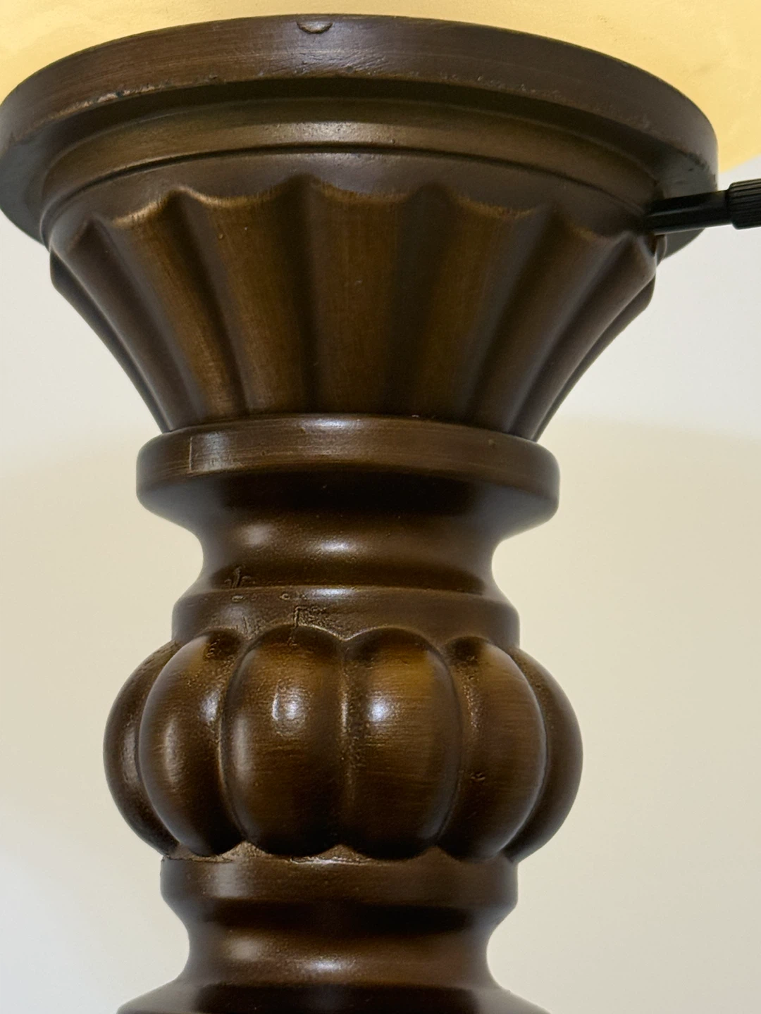 Bronze Torchiere Floor Lamp with Frosted Glass Shade - photo 2