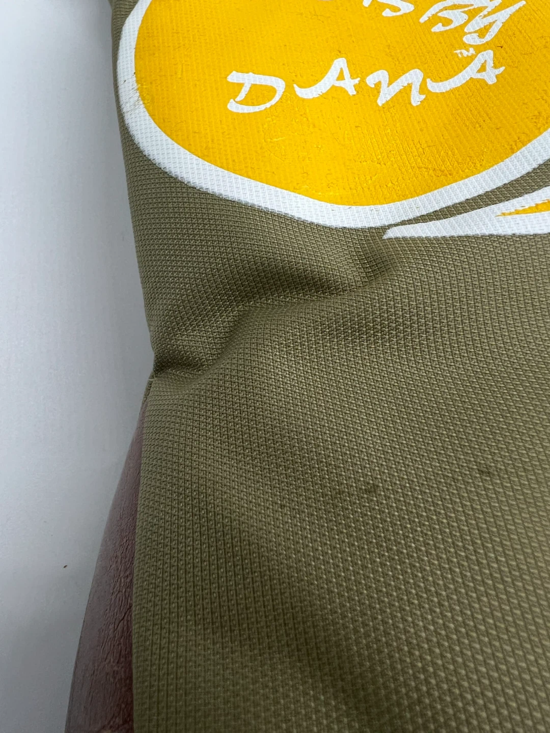 DOBBY DANA 2004 VINTAGE Graphic Design Khaki Brown Shoulder Tote - photo 2