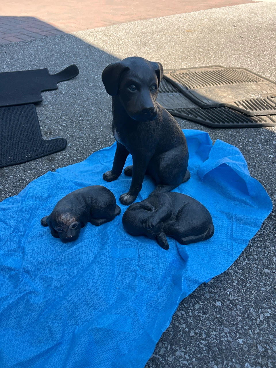 Black Dog Figurines - Set of 3