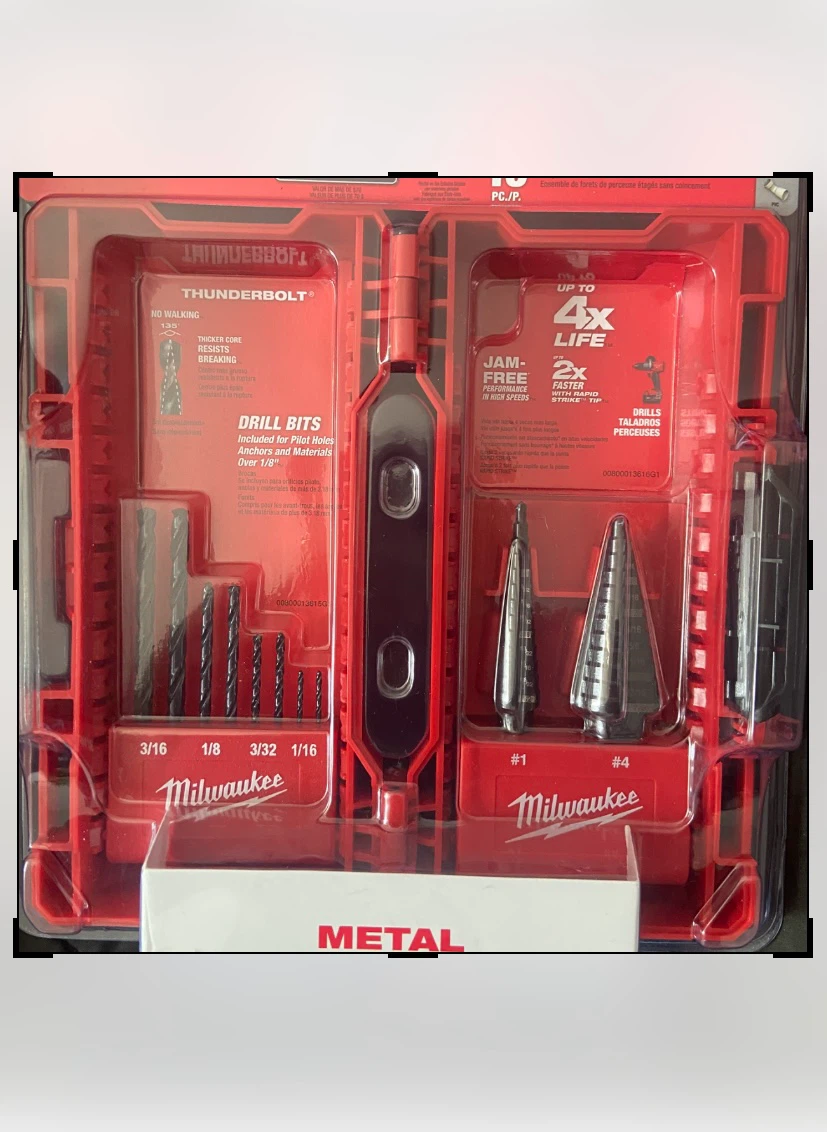 Milwaukee 10-Piece Black Oxide Step Drill Bit Set